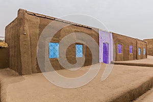 Nubian house on a sandy island in the river Nile near Abri, Sud