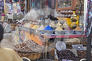 Nubian People`s Market in Aswan, Egypt, Africa