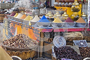 Nubian People`s Market in Aswan, Egypt, Africa