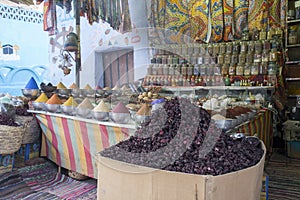 Nubian People`s Market in Aswan, Egypt, Africa