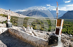 Nubra valley from roof of royal castle