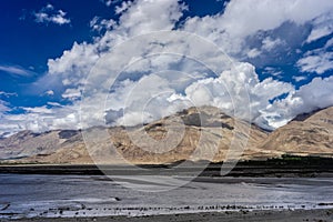 Nubra Valley and Shyok river view from Diskit Gompa photo