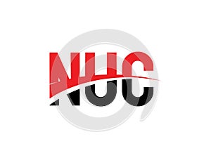 NUC Letter Initial Logo Design Vector Illustration