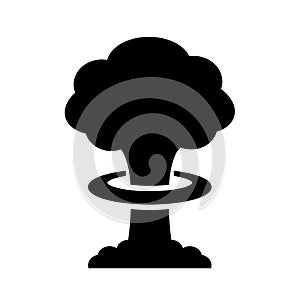 Nuclear bomb explosion vector icon