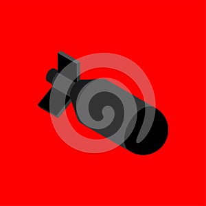 Nuclear Bomb isolated. Torpedo bombshell. vector illustration photo