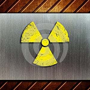 Nuclear danger warning background