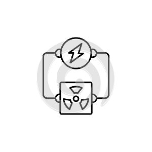 Nuclear, energy icon. Simple line, outline vector electro power icons for ui and ux, website or mobile application