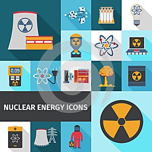 Nuklear Energie symbole satz eine Wohnung 