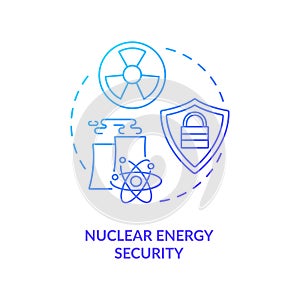 Nuclear energy security concept icon