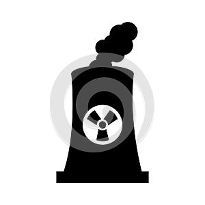 Nuclear energy symbol isolated icon