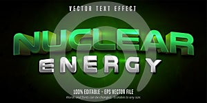 Nuclear energy text, game style editable text effect