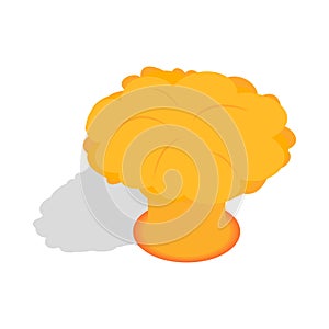 Nuclear explosion icon, isometric 3d style