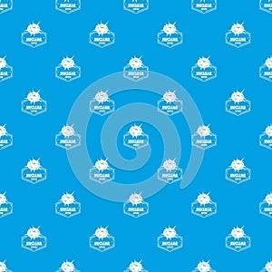 Nuclear explosion pattern vector seamless blue