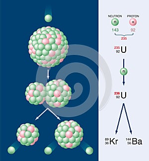 Nucleare fissione da uranio 235 