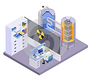 Nuclear Lab Isometric Composition