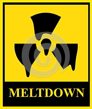 Nuclear meltdown sign photo