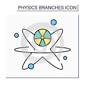 Nuclear physics color icon