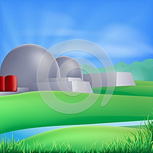 Nuclear power energy illustration