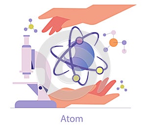 Nuclear Power. Flat Vector Illustration