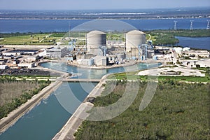 Nuclear power plant. photo