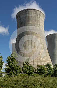 Nuclear power plant. Cooling towers. Nuclear power station. Mochovce. Slovakia