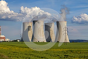 Nuclear power plant Dukovany in Czech Republic Europe