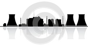 Nuclear Power Plant Silhouette