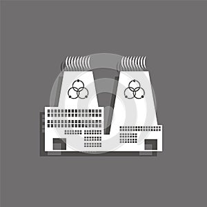 Nuclear power plant. Vector icon. illustration of a thematic nature on a specific background.