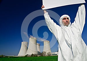 Nuclear Power Protester