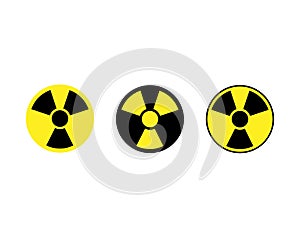 Nuclear power symbol - Caution radioactive danger sign. Radiation warning icon