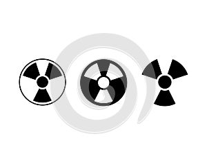 Nuclear power symbol - Caution radioactive danger sign. Radiation warning icon