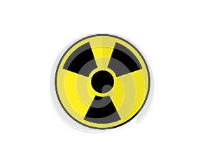 Nuclear power symbol - Caution radioactive danger sign. Radiation warning icon