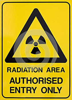 Nuclear radiation warning sign