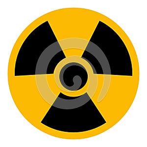 Nuclear radioactive danger sign. Toxic sign, symbol. Warning radioactive zone