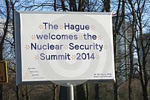 2014 Nuclear Security Summit sign