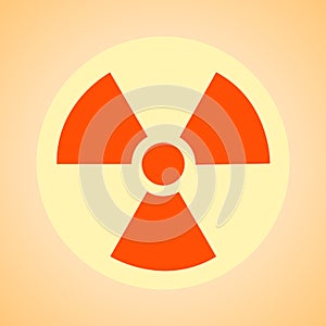 Nuclear sign representing the danger of radiation