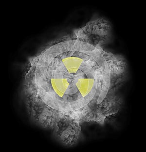 Nuclear symbol toxic cloud