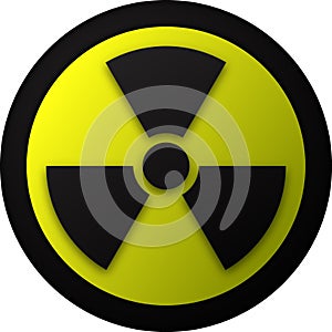 Nuclear warning symbol illustration