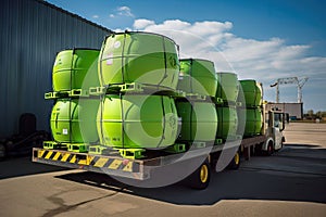 nuclear waste being transported in secure and environmentally friendly casks