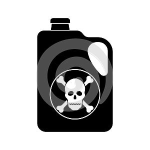 nuclear waste drum icon, radioactive waste