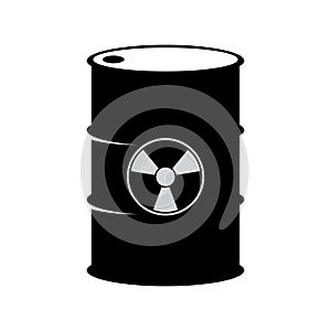 nuclear waste drum icon, radioactive waste