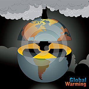 Nuclear world illustration