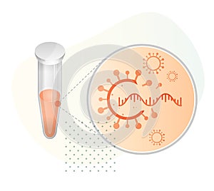 Nucleic Acid Amplification - PCR Testing Process - Illustration