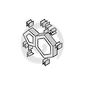 nucleic acid bases biochemistry isometric icon vector illustration