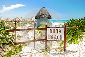 Nude Beach Sign