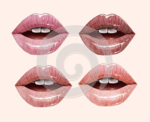 Nude lips set