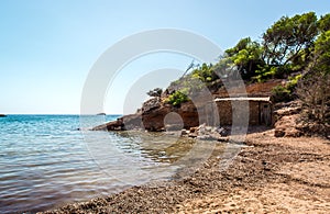 Nudist beach. Ibiza photo