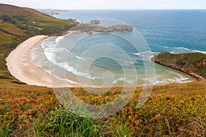 Nudist beach Torimbia, in the council of Llanes, Asturias photo