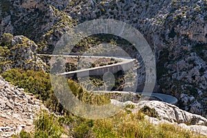 Nudo de Sa Corbata road in Majorca, Spain