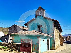 Nuestra SeÃ±ora de la Puente church, Acebedo village, MontaÃ±a de RiaÃ±o y Mampodre Regional Park, Leon province, Spain photo